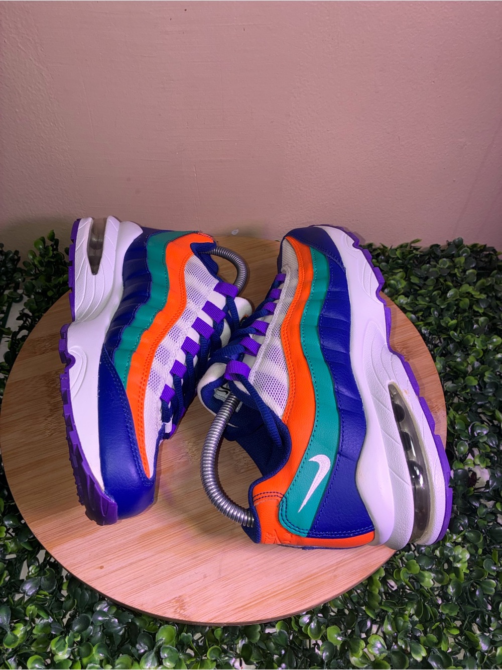 🔥 NIKE AIR MAX 95 GYM NEPTUNE GS SNEAKER SIZE YOUTH 6.5 WOMENS 7.5 307565-412 - Picture 6 of 9